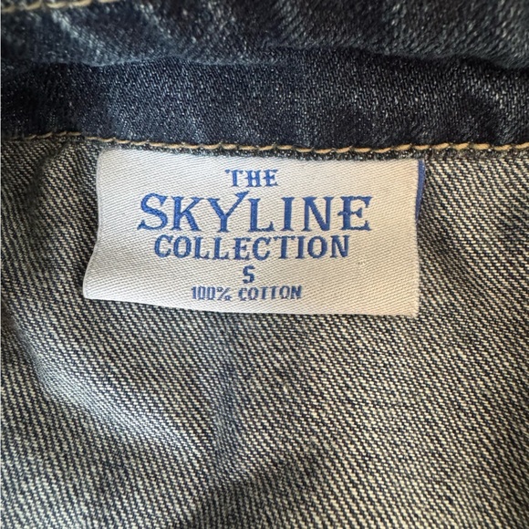 Denim Jean Jacket with Embroidered Roses - Picture 2 of 16